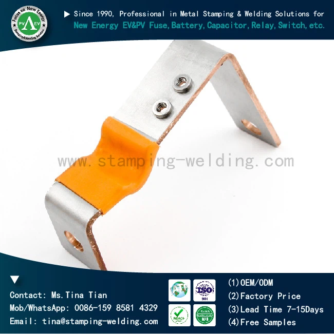 High Quality PVC Dipping Insulated Battery Busbar Flexible Copper Bus bar