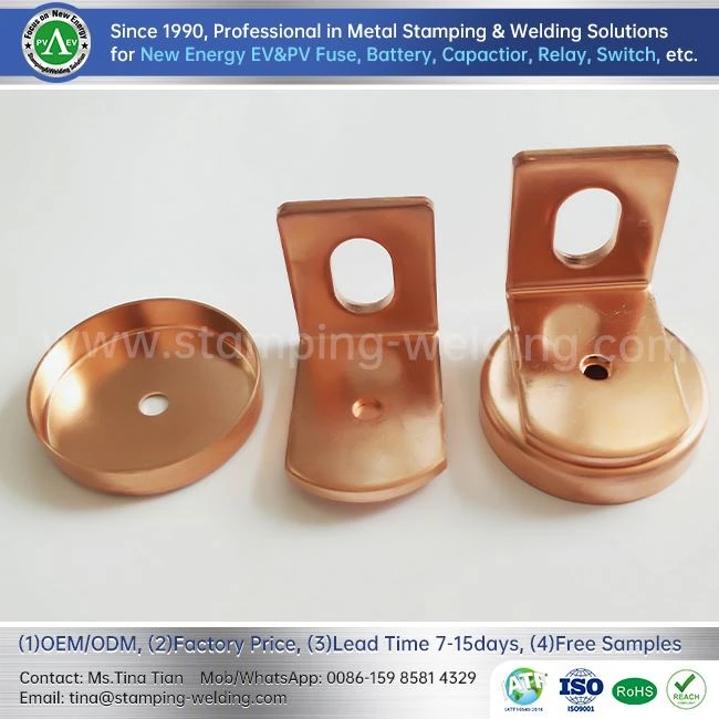 Copper Cap Contacts For Photovoltaic Fuses