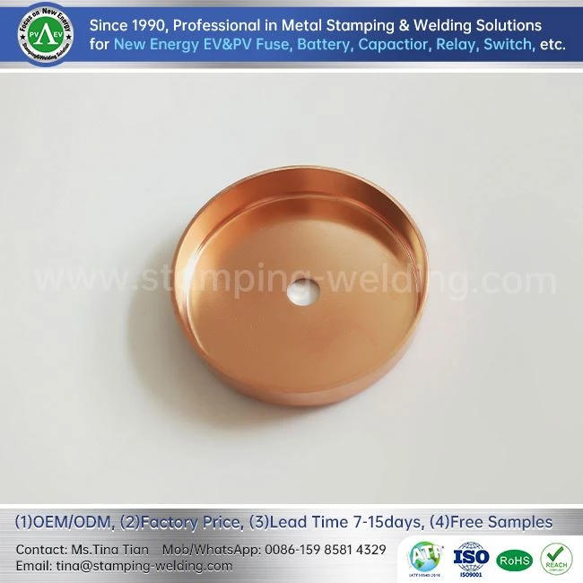 Copper Cap Contacts For Photovoltaic Fuses