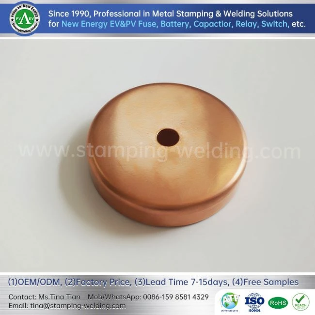 Copper Cap Contacts For Photovoltaic Fuses