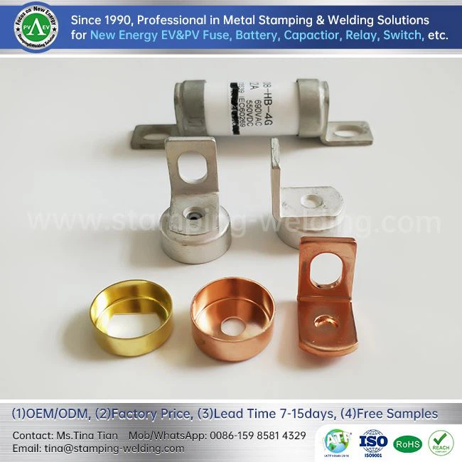 Copper End Cap Joined By Tin Brazing For EV Fuse