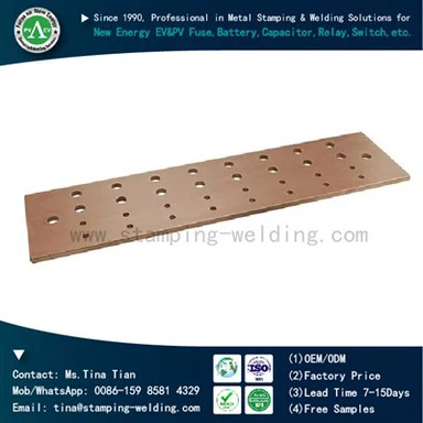 Thanh cái bằng đồng mạ thiếc cho thanh đồng đục lỗ điện