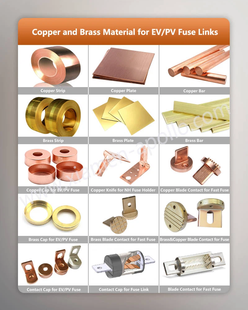Copper and Brass Material for EVPV Fuse Links Copper and Brass Material for EVPV Fuse Links