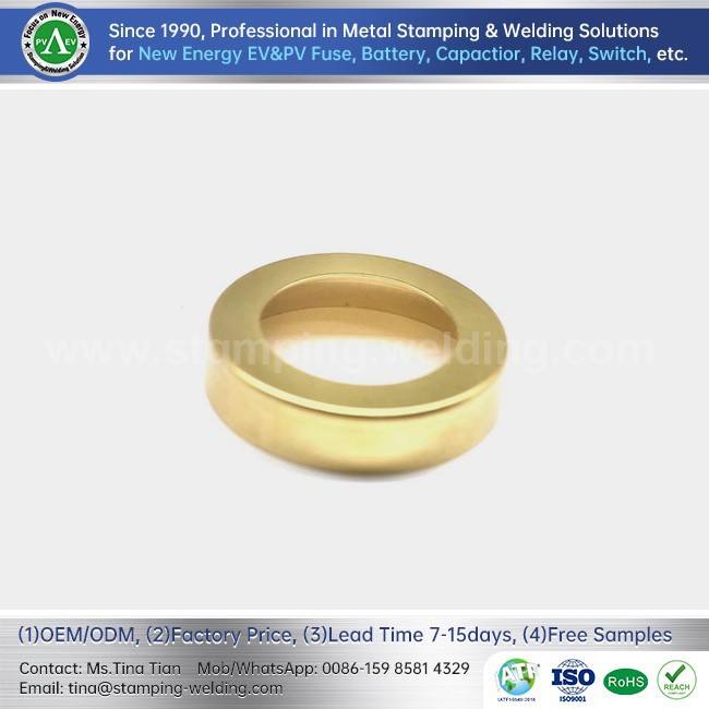 PV Fuse End Cap Brass